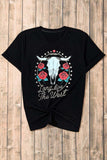 Graphic Round Neck Short Sleeve T-Shirt - Trendsi - Flyclothing LLC