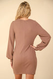 VERY J Ruched Detail Bodycon Mini Dress - Trendsi