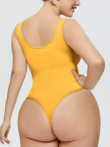 Scoop Neck Wide Strap Shaping Bodysuit - Trendsi - Flyclothing LLC