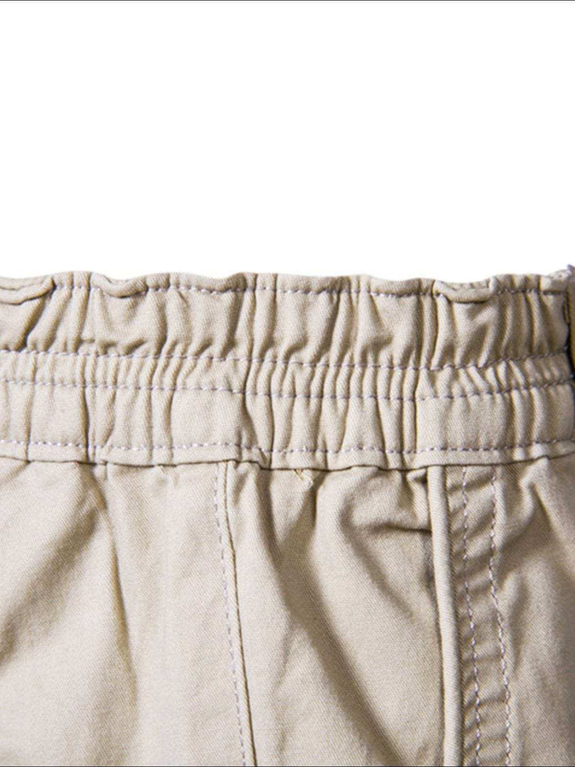 Men's Elastic Waist Shorts with Pockets - Trendsi - Flyclothing LLC