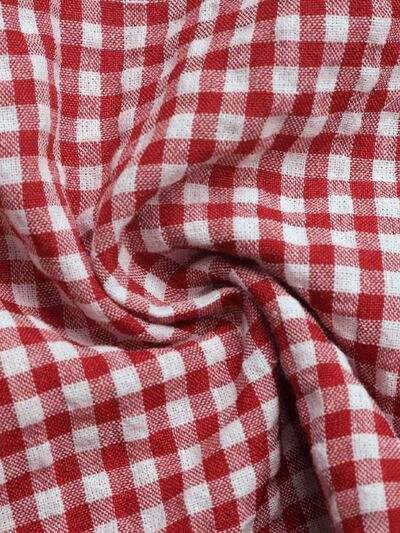 Perfee Contrast Plaid Square Neck Tank - Trendsi - Flyclothing LLC