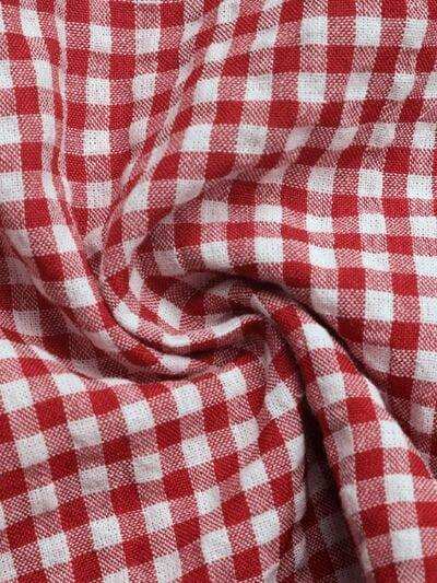 Perfee Contrast Plaid Square Neck Tank - Trendsi - Flyclothing LLC