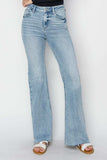RISEN Full Size High Rise Raw Cut Hem Bootcut Jeans - Trendsi - Flyclothing LLC