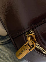 PU Leather Bow Trim Shoulder Bag - Trendsi - Flyclothing LLC