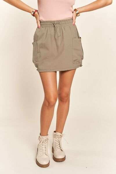 ADORA Drawstring Skort with Pockets - Trendsi - Flyclothing LLC