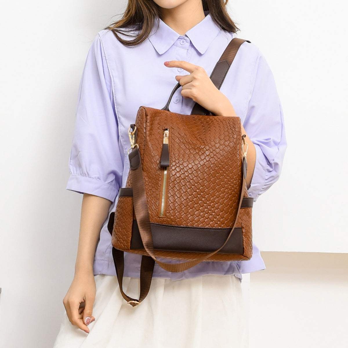 PU Leather Backpack Bag - Trendsi - Flyclothing LLC