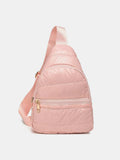 Quilted Adjustable Strap Puffy Sling Bag - Trendsi - Flyclothing LLC
