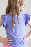 Periwinkle S/S Ruffle Tee - Mila & Rose ®