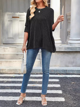 Relaxed Fit Half Sleeve T-Shirt - Trendsi - Flyclothing LLC