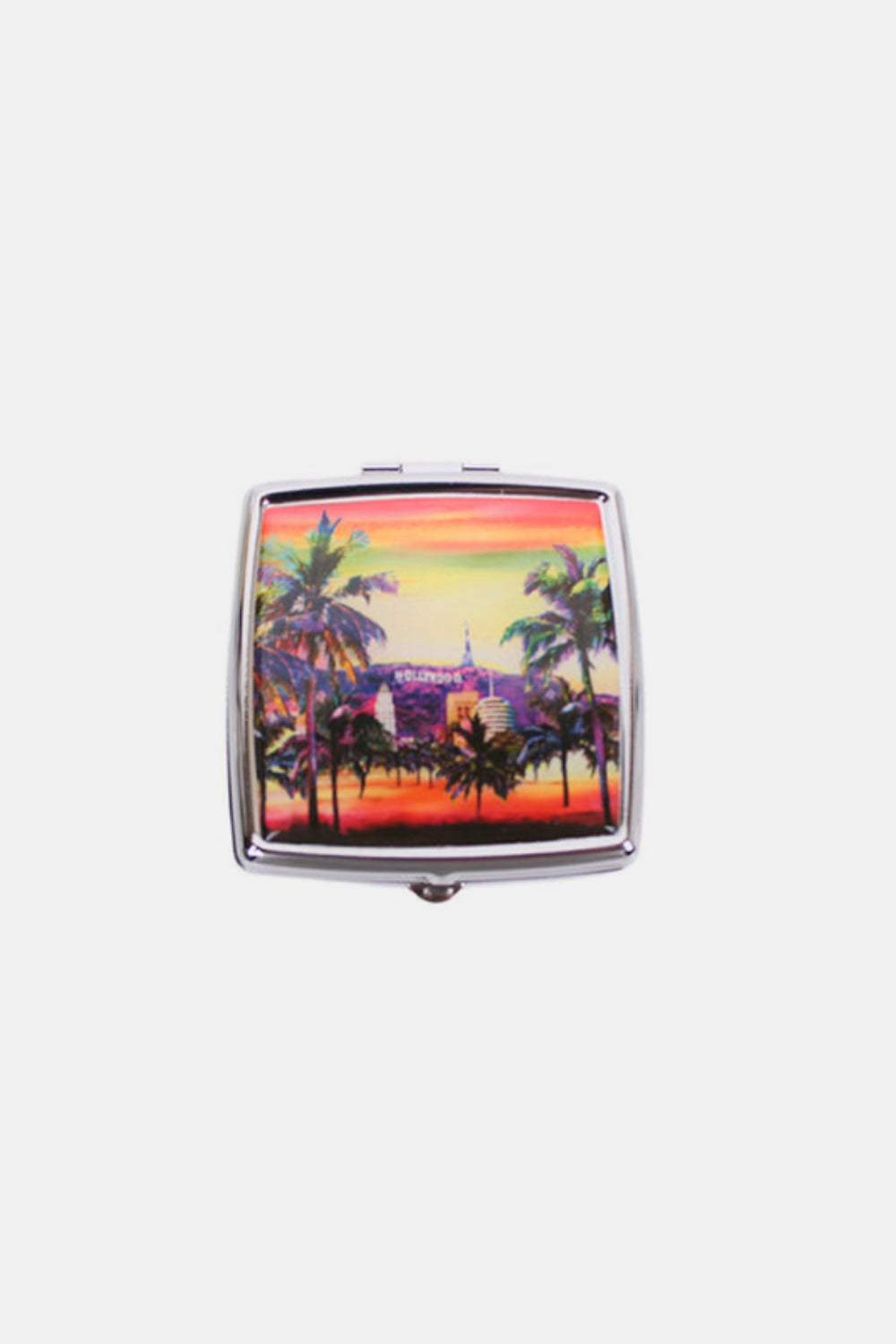 Nicole Lee USA Printed Metallic Square Pill Case - Trendsi - Flyclothing LLC