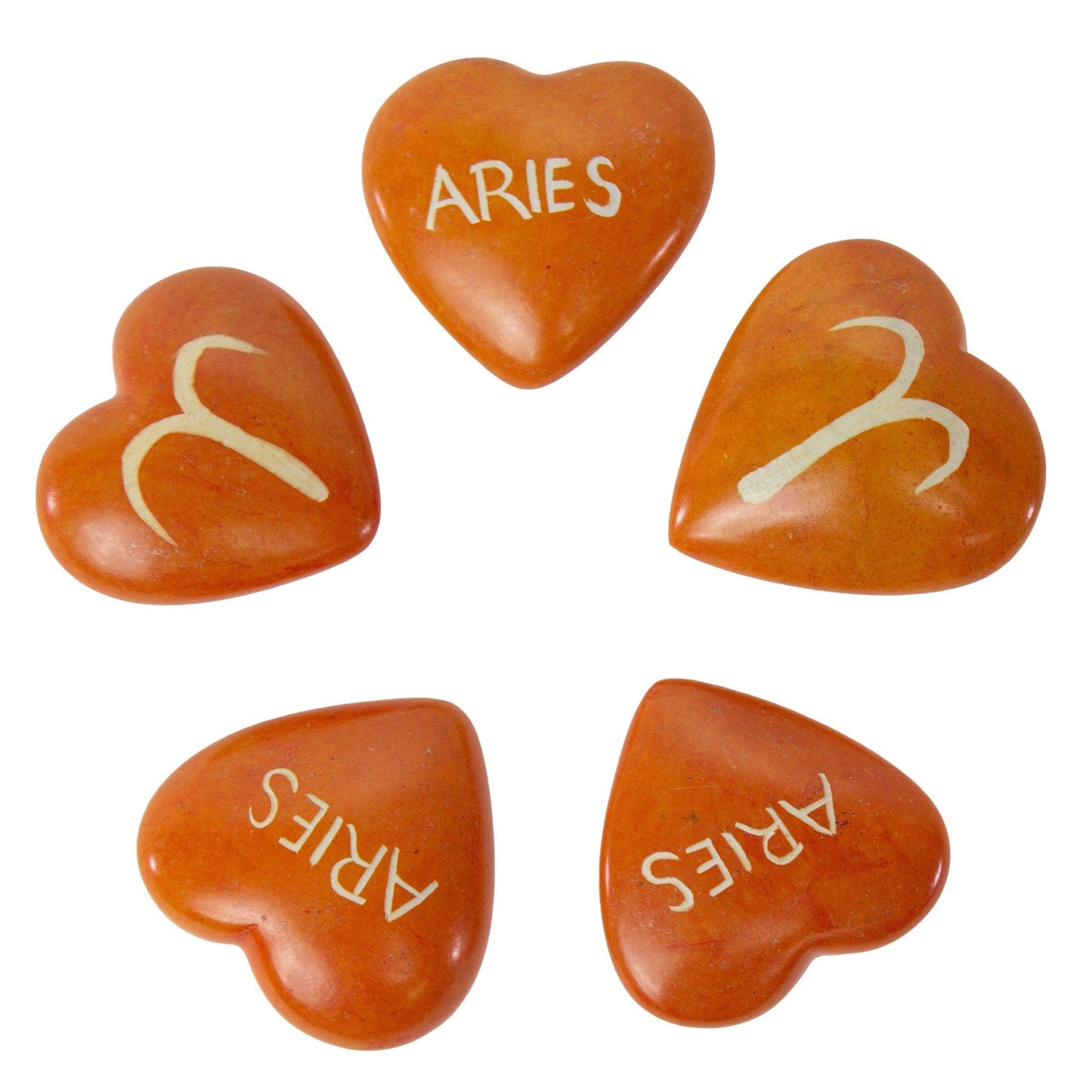 Zodiac Soapstone Hearts, Pack of 5: ARIES - SMOLArt - Flyclothing LLC