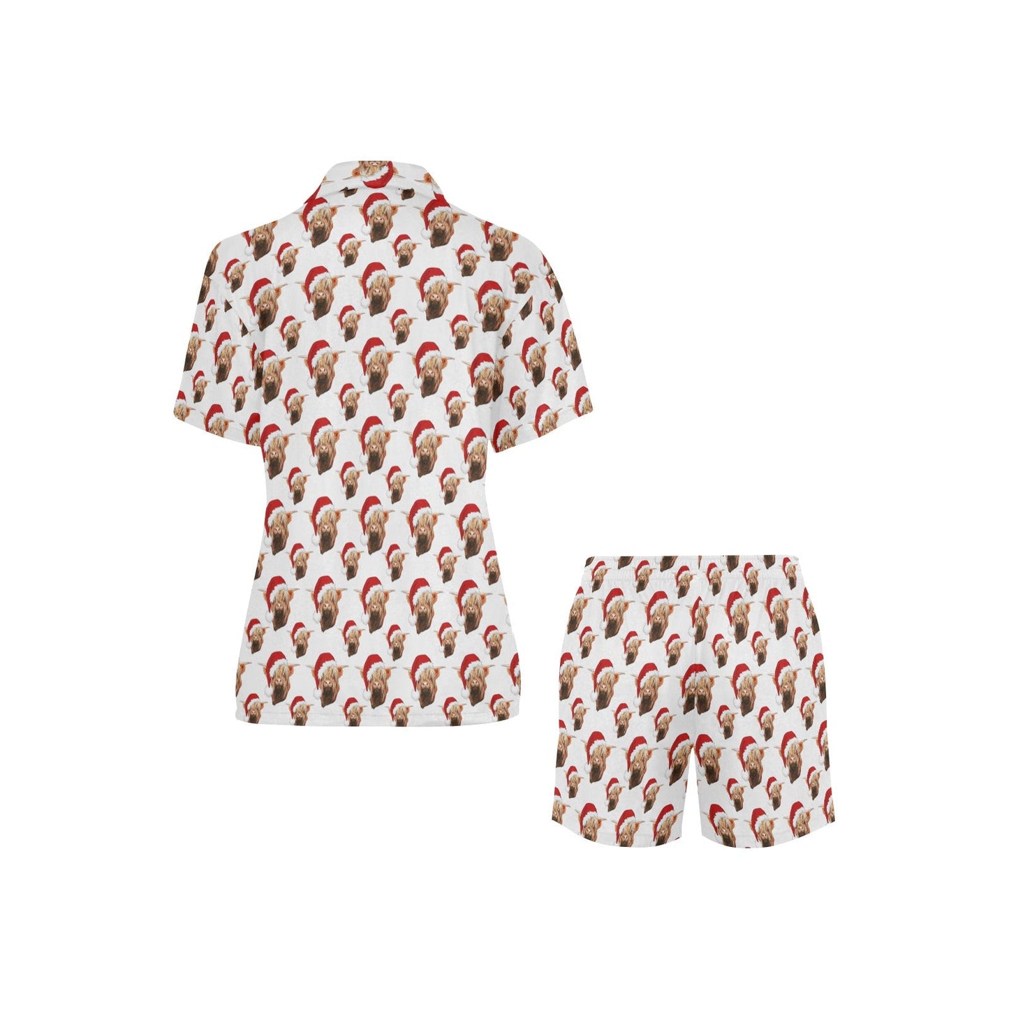 Baha Ranch Highland Christmas Cow Women's Western Pajama Set