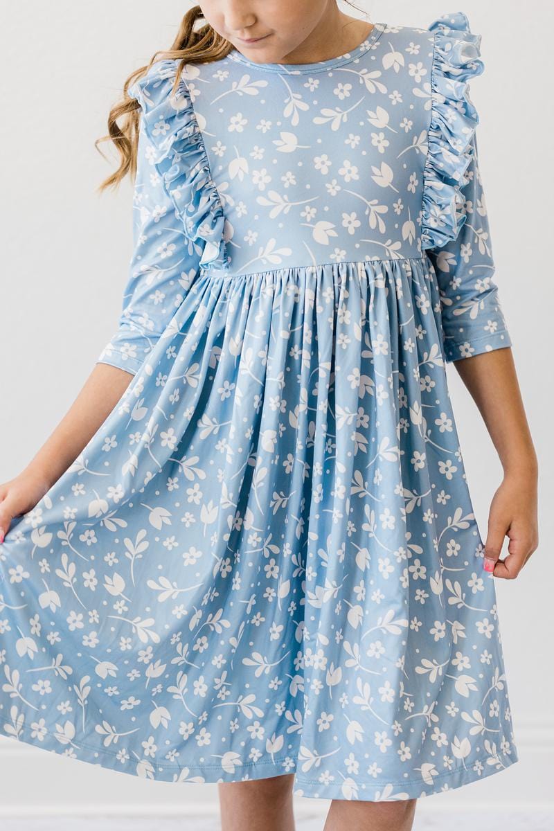 Bluebell 3/4 Sleeve Ruffle Twirl Dress - Mila & Rose ®