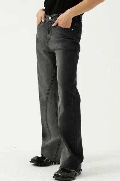 Frayed Hem Jeans with Pockets - Trendsi - Flyclothing LLC