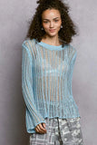 POL Openwork Round Neck Knit Cover Up - Trendsi - Flyclothing LLC