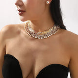 18K Gold-Plated Pearl Earrings and Necklace Jewelry Set - Trendsi - Flyclothing LLC