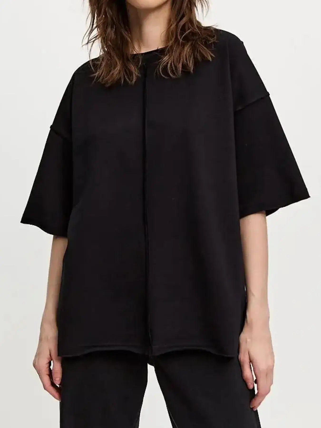 Round Neck Half Sleeve T-Shirt - Trendsi - Flyclothing LLC