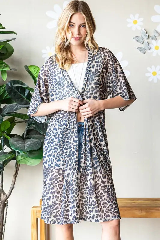 Heimish Full Size Leopard Open Front Cardigan Plus Size - Trendsi - Flyclothing LLC