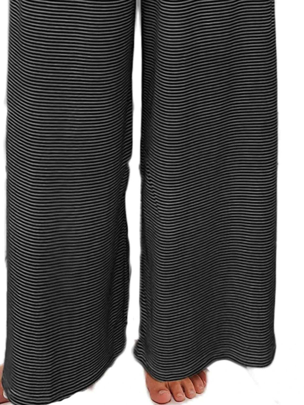 Drawstring Striped Wide Leg Pants - Trendsi - Flyclothing LLC