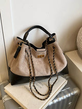 Quilted Leather Chain Strap Crossbody Bag - Trendsi - Flyclothing LLC
