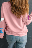 Easter Bunny Bow Knot Sequined Sweatshirt - Trendsi