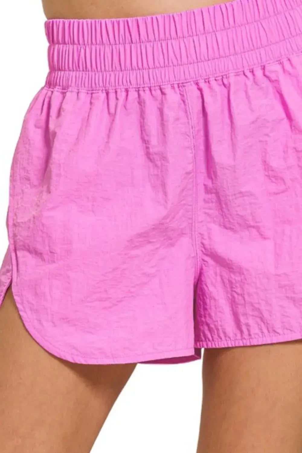 Zenana Windbreaker Smocked Waistband Running Shorts - Trendsi - Flyclothing LLC