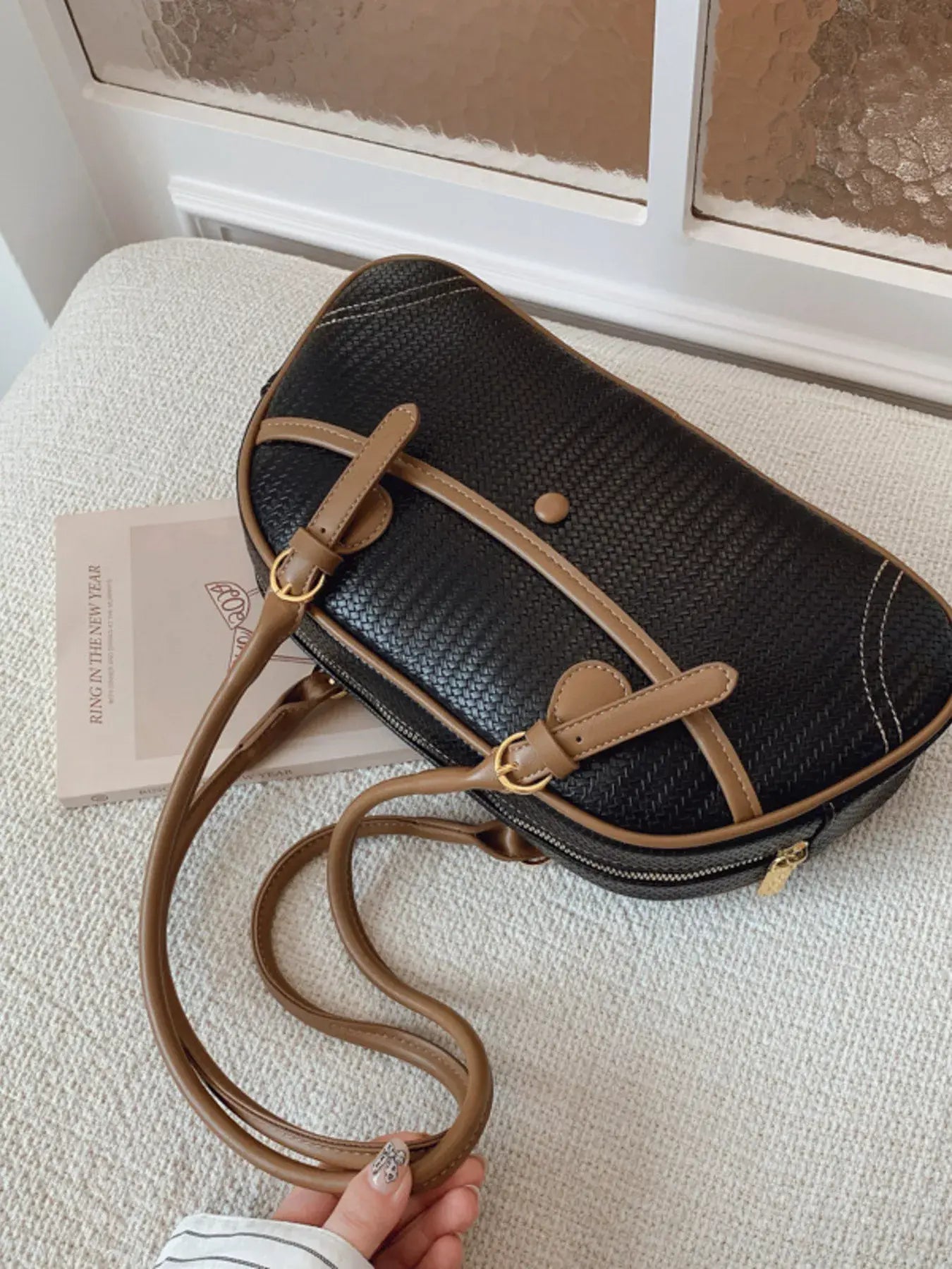 Vintage Buckle Shoulder Bag - Trendsi - Flyclothing LLC