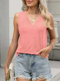 Classic V-Neck Sleeveless Tank Top - Trendsi - Flyclothing LLC