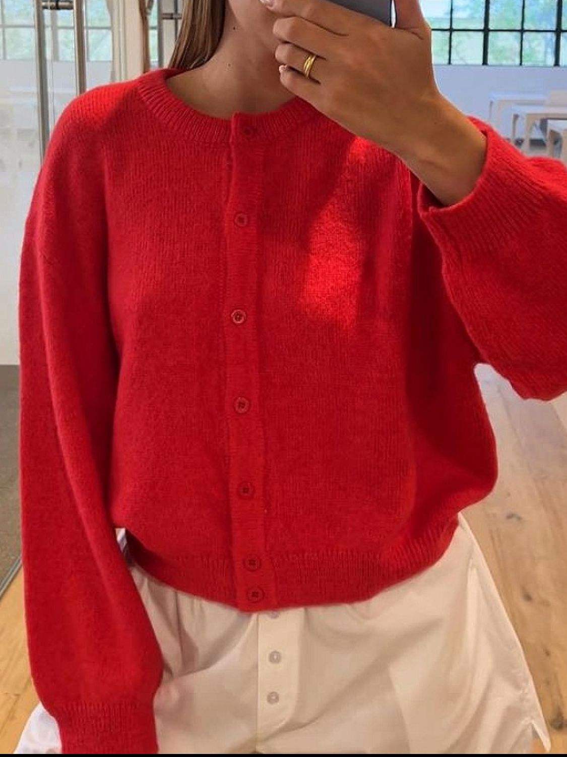 Button Down Long Sleeve Cardigan - Trendsi - Flyclothing LLC