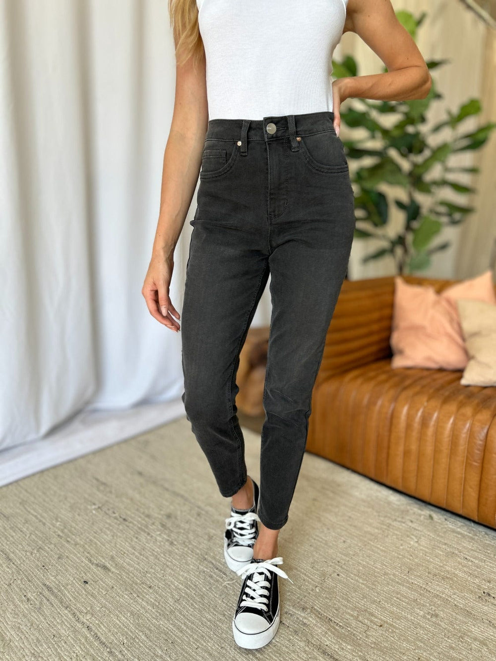 RFM Full Size High Rise Tummy Control Skinny Jeans - Trendsi