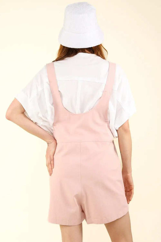 VERY J Adjustable Waist Suspender Overalls with Pockets - Trendsi - Flyclothing LLC