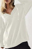 Exposed Seam Drawstring Long Sleeve Hoodie - Trendsi - Flyclothing LLC