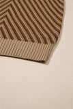 Striped Contrast V-Neck Sweater Vest - Trendsi - Flyclothing LLC