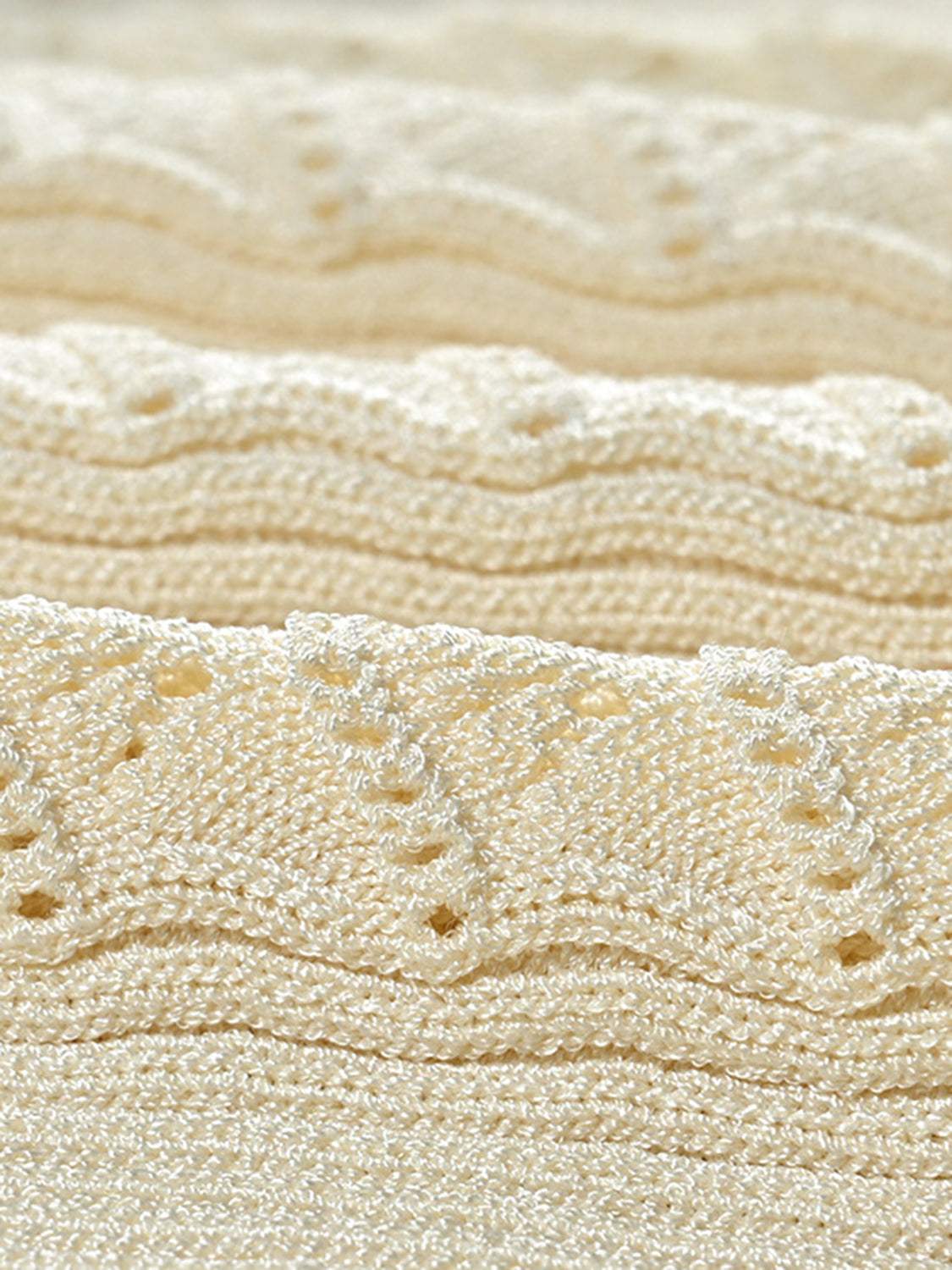 Openwork Round Neck Long Sleeve Sweater Dress - Trendsi - Flyclothing LLC