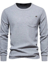 Men's Waffle-Knit Round Neck T-Shirt - Trendsi - Flyclothing LLC