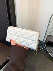 PU Leather Solid Color Wallet - Trendsi