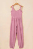 Elastic Waist Sleeveless Square Neck Jumpsuit - Trendsi - Flyclothing LLC