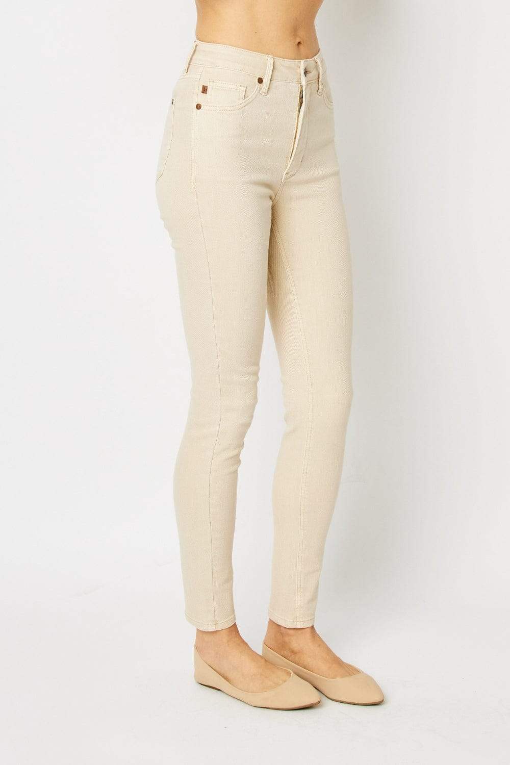 Judy Blue Full Size Garment Dyed Tummy Control Skinny Jeans - Trendsi - Flyclothing LLC