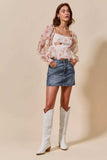 SO ME Washed Denim Mini Skirt with Pockets - Trendsi - Flyclothing LLC