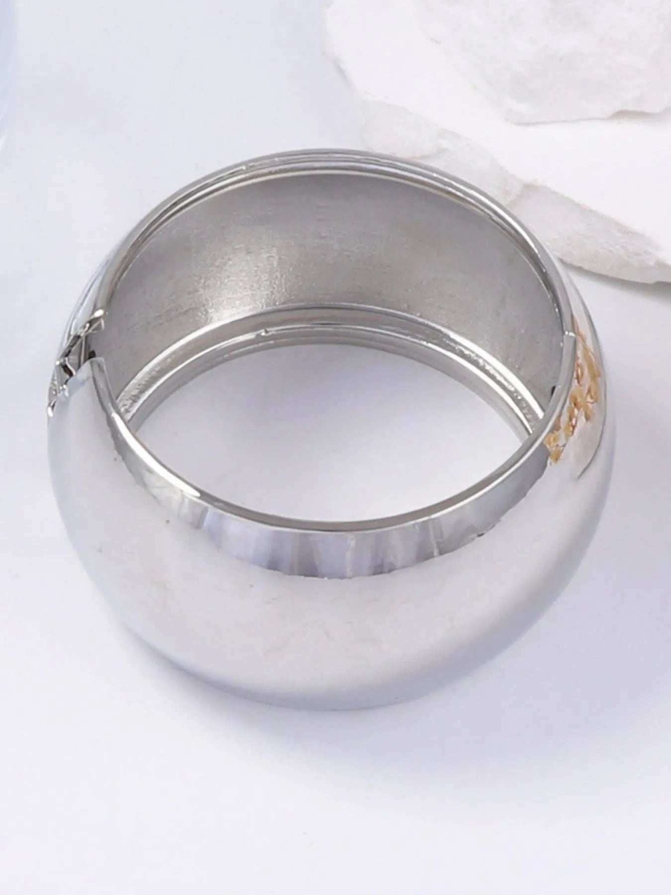 Zinc Alloy Wide Band Cuff Bracelet - Trendsi - Flyclothing LLC