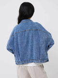 Pocketed Button Up Long Sleeve Denim Top - Trendsi - Flyclothing LLC