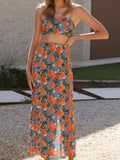 Printed Cami and Maxi Skirt Set - Trendsi - Flyclothing LLC