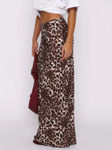 Leopard Maxi Skirt - Trendsi - Flyclothing LLC