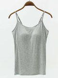 Full Size Adjustable Strap Modal Cami with Bra - Trendsi - Flyclothing LLC