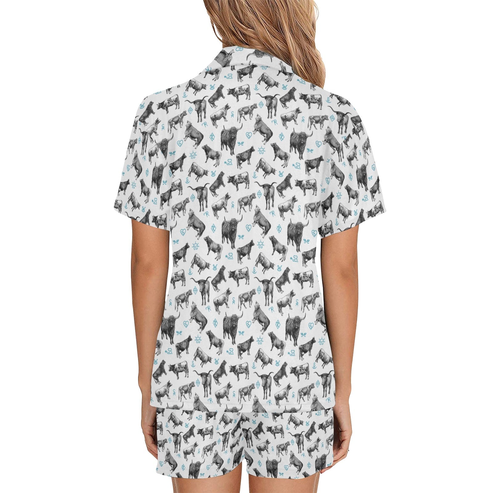 Baha Ranch Cattle and Brands Women's Western Pajama Set