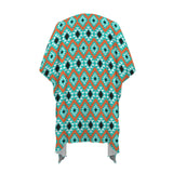 Baha Ranch Turquoise Aztec Duster Kimono Coverup - Baha Ranch Western Wear - Flyclothing LLC