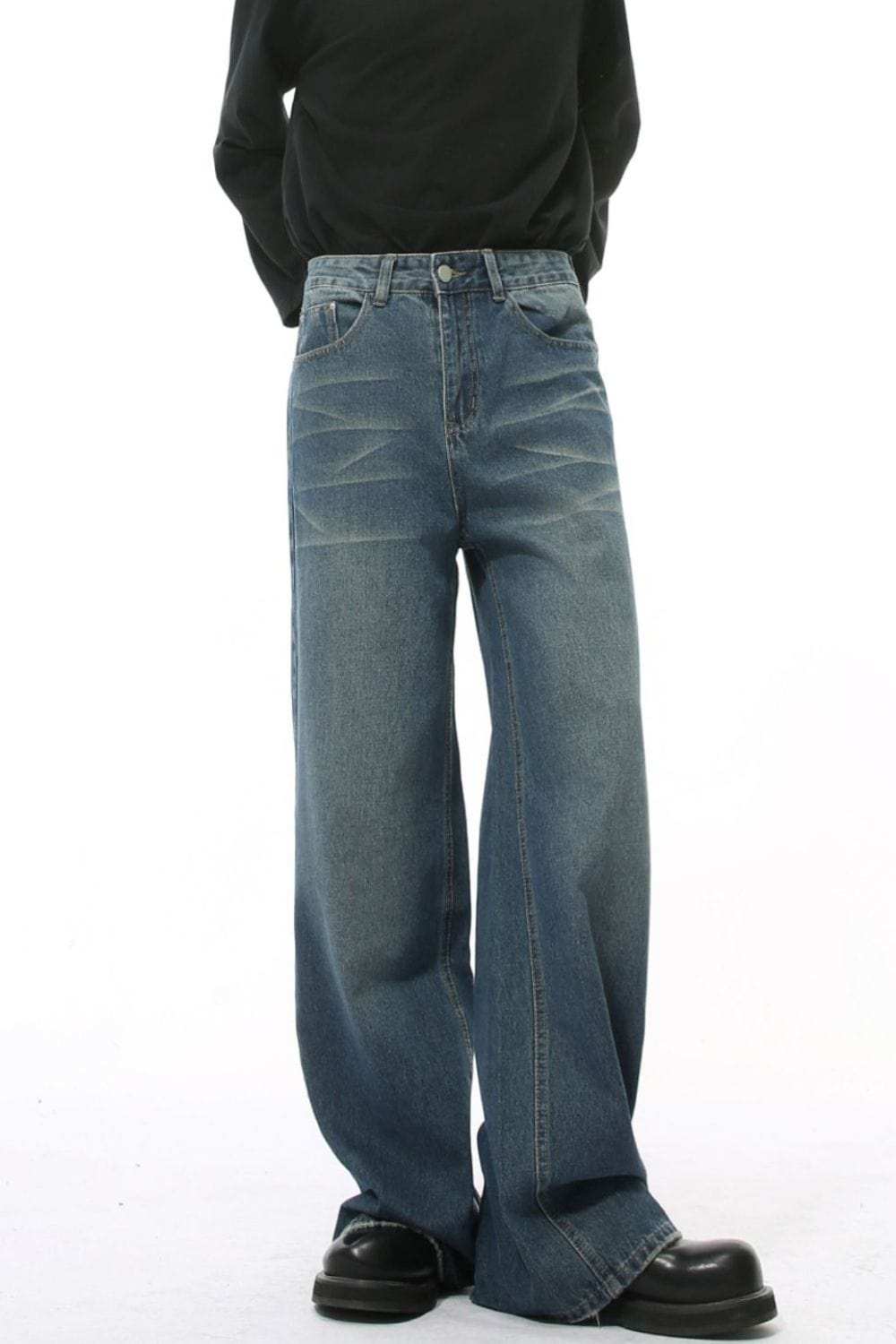 Wide Leg Pocketed Jeans - Trendsi - Flyclothing LLC