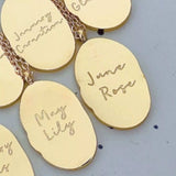 18K Gold-Plated Engraved Pendant Necklace - Trendsi - Flyclothing LLC