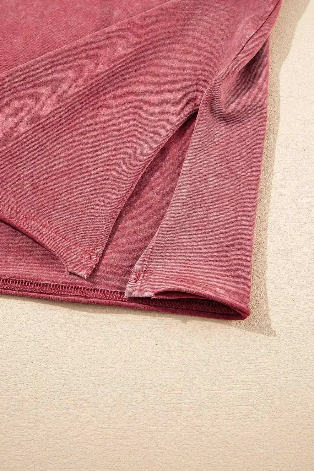 One Shoulder Half Sleeve Oversized Tunic T Shirt - Trendsi - Flyclothing LLC