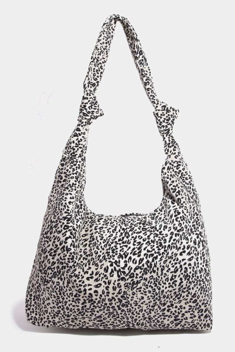 Fame Leopard Knotted Strap Shoulder Bag - Trendsi - Flyclothing LLC